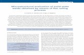 Microstructural evaluation of solid state welds obtained by means of flat rolling … · 2016-09-27 · La Metallurgia Italiana - n. 2/2015 31 Saldatura Microstructural evaluation