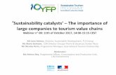Sustainability catalysts’ – The importance of large …...‘Sustainability catalysts’ – The importance of large companies to tourism value chains Webinar n 08: 11th of October
