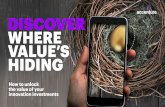DISCOVER WHERE VALUE’S HIDING - Accenture · DISCOVER WHERE VALUE’S HIDING How to unlock the value of your innovation investments. CONTENTS INNOVATION UNLOCKS TRAPPED VALUE IN