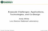 Exascale Challenges: Applications, Technologies, and Co-Design · •Operating System redesign for exascale is essential for node performance at scale and for efficient support of