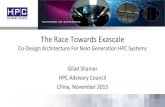 The Race Towards Exascale - HPC Advisory Council · Exascale will be Enabled via Co-Design Architecture Software –Hardware Hardware –Hardware (e.g. GPU-Direct) Software –Software