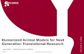 Humanized Animal Models for Next Generation Translational ...€¦ · Case Study 2 – Diclofenac Clearance In Vitro Stem Cells and Lines Safety / Toxicity Infectious Disease In Vivo