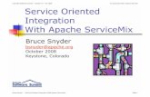 Colorado Software Summit: October 19 Ð 24, 2008 ......Bruce Snyder Ñ Service Oriented Integration With Apache ServiceMix Slide 8 An ESB is an open standards, message-based, distributed,