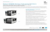 Zebra ZT600 Series Industrial Printers Spec Sheet...simplifies integration and management, while onboard sensors, diagnostics and help resources guide troubleshooting so users don’t