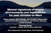 Mineral signatures of glacial environments and ... · Little is known about the mineralogy of glacial weathering, and even less about glacial weathering on maﬁc terrains • Most