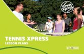 TENNIS XPRESS - LTA · Racket & Ball TAP UP TENNIS DROP IT Players take a racket and a ball and gently 'tap' the ball up in front of them (FH and BH), letting it bounce, trying to