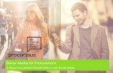Social Media for Procurement - CIPS Speaker Presentations... · ideas and issues from small and medium sized suppliers Upwork – A platform connecting freelancers with organisations