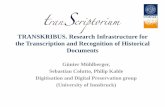 TRANSKRIBUS. Research Infrastructure for the Transcription ......– 10 associated partners (archives, collection holders) joining the project in Y1 – ScanApp (mobile phone as document
