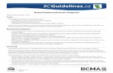 Breast Disease and Cancer: Diagnosis - British Columbia · 2015-02-19 · 4 BCGuidelines.ca: Breast Disease and Cancer: Diagnosis 213) ABNORMALITY CHARACTERISTICS MANAGEMENT Nipple