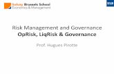 Risk Management and Governance Interest rate risk management · 2013-05-30 · Operational risk, in a broader sense, covers also the implementation of the good risk management policy