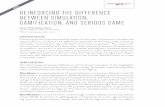 L REINFORCING THE DIFFERENCE BETWEEN SIMULATION ...stephane-gobron.net/Core/Publications/Papers/2017_GSGS17-1.pdfREINFORCING THE DIFFERENCE BETWEEN SIMULATION, GAMIFICATION, AND SERIOUS
