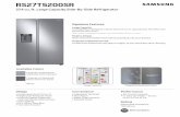 27.4 cu. ft. Large Capacity Side-By-Side Refrigerator · 27.4 cu. ft. Large Capacity Side-By-Side Refrigerator Installation Specifications Dimensions Measure height including flooring.