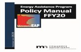 FFY20 EAP Policy Manual - Minnesotamn.gov/commerce-stat/pdfs/ffy2020-eap-policy-manual.pdf · EAP Policy Manual FFY20 FFY20 Policy Manual Changes Chapter or Appendix Page Change Introduction