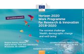 The societal challenge 'Health, demographic change and ...ec.europa.eu/research/health/pdf/infoday_2017/01... · 'Health, demographic change and well-being' ... - strong involvement