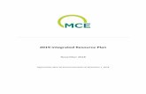 MCE 2019 Integrated Resource Plan (IRP) · MCE 2019 Integrated Resource Plan Approved: November 1, 2018 Page 1 of 43 A Note to the Reader: MCE and CPUC Integrated Resource Plans This