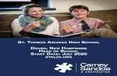 S . t a h S D , n h S D : J 2020 - Carney Sandoe & Associates · St. Thomas Aquinas High School is known throughout the tri-state Seacoast region to have an excellent educational