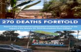 270 DEATHS FORETOLD · 2020-02-18 · 270 Deaths Foretold: The Impact of the January 25, 2019 Brumadinho (Brazil) Dam Collapse 3 Executive Summary M aria’s daughter, Priscila, was
