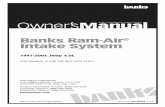 Banks Ram-Air Intake System - Amazon S3 · Banks Ram-air intake system, familiarize yourself with the procedure by reading the entire manual before starting work. This manual contains