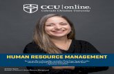 HUMAN RESOURCE MANAGEMENT - Colorado Christian …realization has placed human resource management at the forefront of organizational leadership as vital to organizational performance.