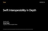 Swift Interoperability in Depth - Apple Inc.€¦ · Swift Interoperability in Depth Session 407 Doug Gregor Engineer, Swift Compiler Team Tools. Introduction Swift is a new language