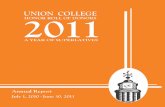 UNION COLLEGE 2011 HONOR ROLL OF DONORS … · 2011 HONOR ROLL OF DONORS UNION COLLEGE A YEAR OF SUPERLATIVES Annual Report. ... Don & Monna Lane Don & Myrlyn Lawson Allen & Ellen