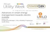 Advances in smart energy management towards electric mobility · uYilo Smart-Grid Project V2G E M S • Solar energy Generation (12kWp) • Storage through second-life EV battery
