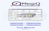 MegiQ VNA0440-VNA0460 Manual V3.0 VNA0440-VNA0460 … · Calibration procedure 21 Single-port calibration (OSL) 22. VNA0440 – VNA0440e ... Export and Import 53 Export Touchstone