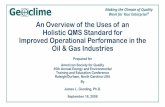 An Overview of the Uses of an Holistic QMS …...An Overview of the Uses of an Holistic QMS Standard for Improved Operational Performance in the Oil & Gas Industries Prepared for American