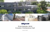 First Quarter 2018 Investor Conference Call - Algeco · Basis of Presentation Unless otherwise noted or unless the context otherwise requires, all references to “we,” “us,”