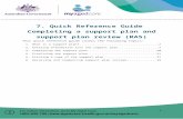 QRG 7 - Completing a support plan and support plan …€¦ · Web view1.What is a support plan?2 2.Entering information into the support plan2 3.Completing the support plan20 4.Finalising