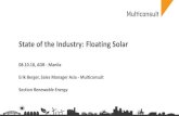 State of the Industry: Floating Solar · FLOATING SOLAR PV Market leader in the niche of floating solar. We are experienced in market/ technology studies, system design, hybridization