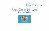 Overview of Essential Principles of Effective …...Overview of Essential Principles of Effective Evaluation July 2013 Education Reform Plan A look into the future . . . The year is