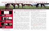 RutgeRs univeRsity EQUINE SCIENCE QUARTERLY · 2019-12-19 · The Horse: The Epic History of Our Noble Companion, whose work has appeared in the Boston Globe, Wall Street Journal,