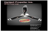 Hartzell Propeller Inc. · Hartzell Propeller Inc. 2018 Price List Item Description Price effective 2018 List Price Price Code DA Item LRU Item 10151CN‐5 PCP:BLADE UNIT, ALUMINUM