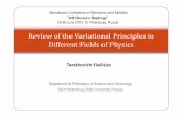 Review of the Variational Principles in Different Fields ... · Review of the Variational Principles in Different Fields of Physics TerekhovichVladislav International Conference on