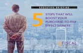 STEPS THAT WILL BOOST YOUR PURCHASE-TO …...5 STEPS THAT WILL BOOST YOUR PURCHASE-TO-PAY EFFECTIVENESS | 4 2 STEP TWO: SUPERCHARGE YOUR ACTIONABLE INSIGHT Every system deployed within