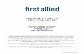 FORM ADV PART 2A FIRM BROCHURE - Home | First Allied...Form ADV disclosure brochures over the previous year or an updated brochure. You can always request a full copy of any of our