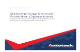 Streamlining Service Provider Operations - Autotask · 2009-08-18 · Streamlining Service Provider Operations ... Tracking and real‐time monitoring of billable time that field