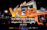 Noteholder presentation - Vue International · 4 Highlights Q3 2015 Growth in Admissions, ATP and SPP driven by strong international film slate (notably Jurassic World and Minions)