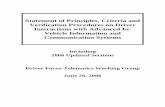 Statement of Principles, Criteria and Verification ......Statement of Principles, Criteria and Verification Procedures on Driver Interactions with Advanced In-Vehicle Information and