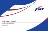 JSW Steel Limited · and GGBS cement (Operational plants’ capacity: 6.4 MTPA) JSW Infrastructure: Engaged in development and operations of ports (Operational capacity: 45 MTPA)