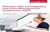 Effective Site Investigation and Data Management ... · Site Investigation and Data Management | 22 May 2017 Birmingham Your presentation Your presentation in support of your talk