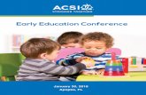 Early Education Conference - Association of Christian ... Early Education/EE_Conf... · ACSI Early Education Conference 2016—Apopka, FL | 7 Session 4 Saturday, January 30, 1:05