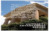 UNIVERSITY ADVANCEMENT REPORT - Board of Trustees University Advancement  ¢  UNIVERSITY ADVANCEMENT