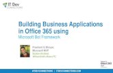 Building Business Applications in Office 365 usingfiles.informatandm.com/uploads/2018/10/...in_Office_365_using_Mic… · Building Business Applications in Office 365 using Microsoft