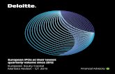 quarterly volume since 2012 - Deloitte US...Includes Stoxx 600 sector groups’ returns from Dec 31, 2018 to Mar 29, 2019. However, the European European IPOs at their lowest quarterly