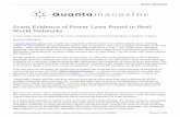 Scant Evidence of Power Laws Found in Real-World Networks · Quanta Magazine  February 15, 2018 Scant Evidence of Power Laws ...