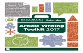 Article Writing Toolkit 2017...Michigan State University Extension Article Writing Toolkit 2017 — 5 Sources (See Sourcing and citing, page 9.)• Cite sources every time content
