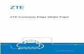 ZTE Common Edge White Pape Common Edge White... · 2019-10-31 · ZTE Common Edge White Pape 4 MEC can meet 5G low-latency and high-bandwidth service requirements. On the application