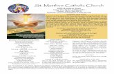 St. Matthew Catholic Churchst-matthew-church.com/wp-content/uploads/2017/11/... · 2017-11-17 · Offertory Collection November 11th & November 12th $10,427.90 Second Collection November